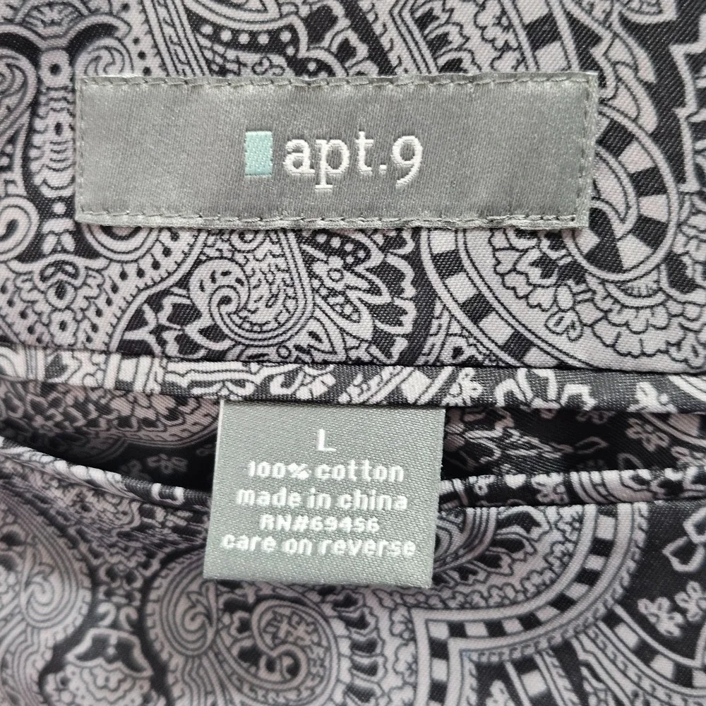 Apt.9 Men's Sport Coat Blazer Three Button Black Corduroy Cotton Size Large